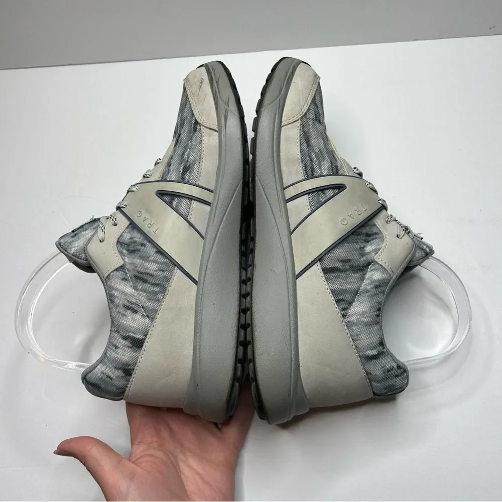TRAQ Gray and Black Sneakers athletic shoes 39